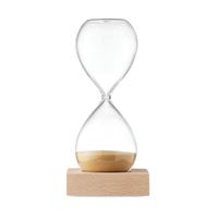 CLESSIDRA IN VETRO CON BASE IN LEGNO